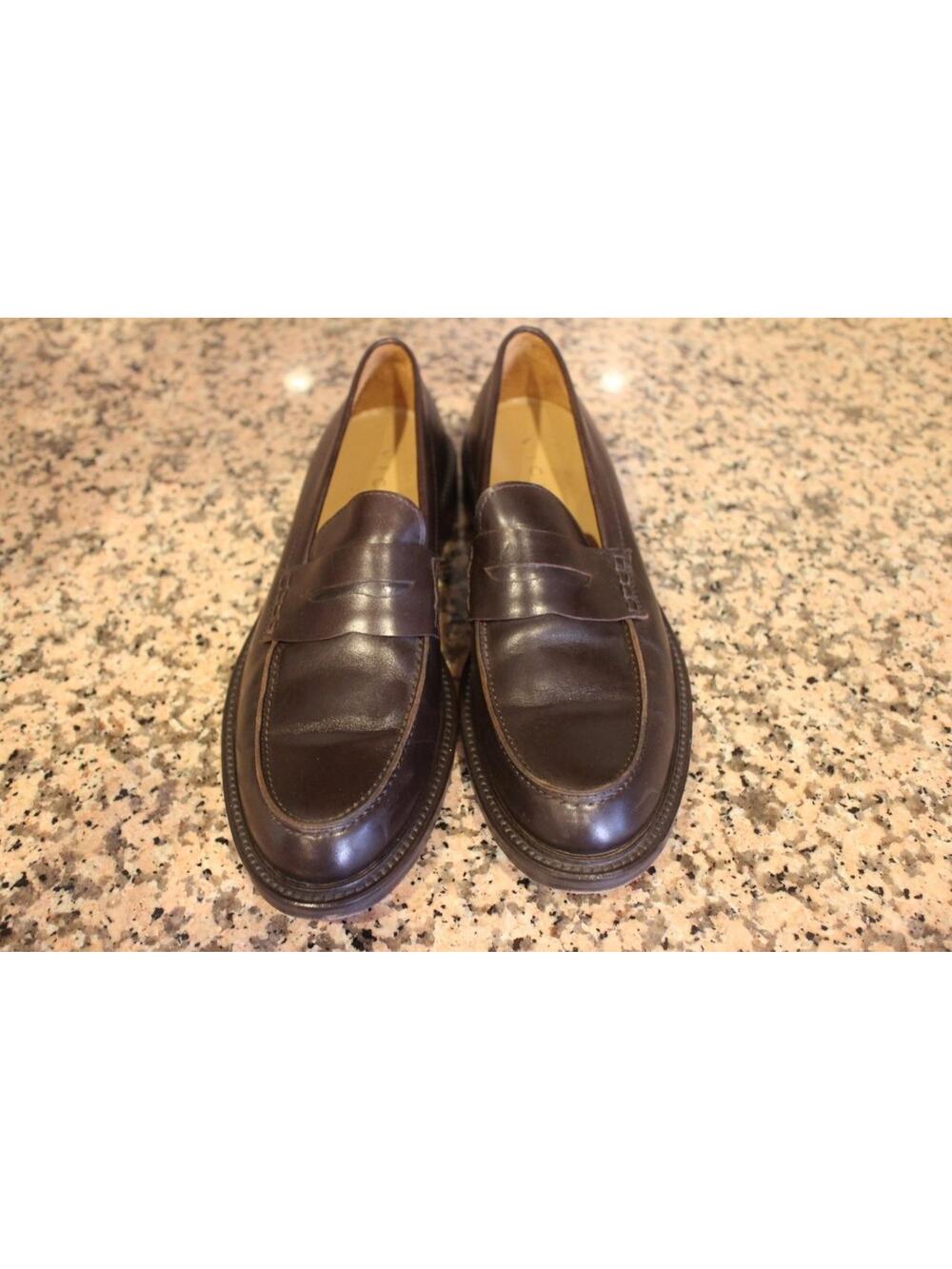 VICINI MENS brown leather loafer shoe size 42 us 11 (mens 710